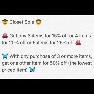 Closet Sale!